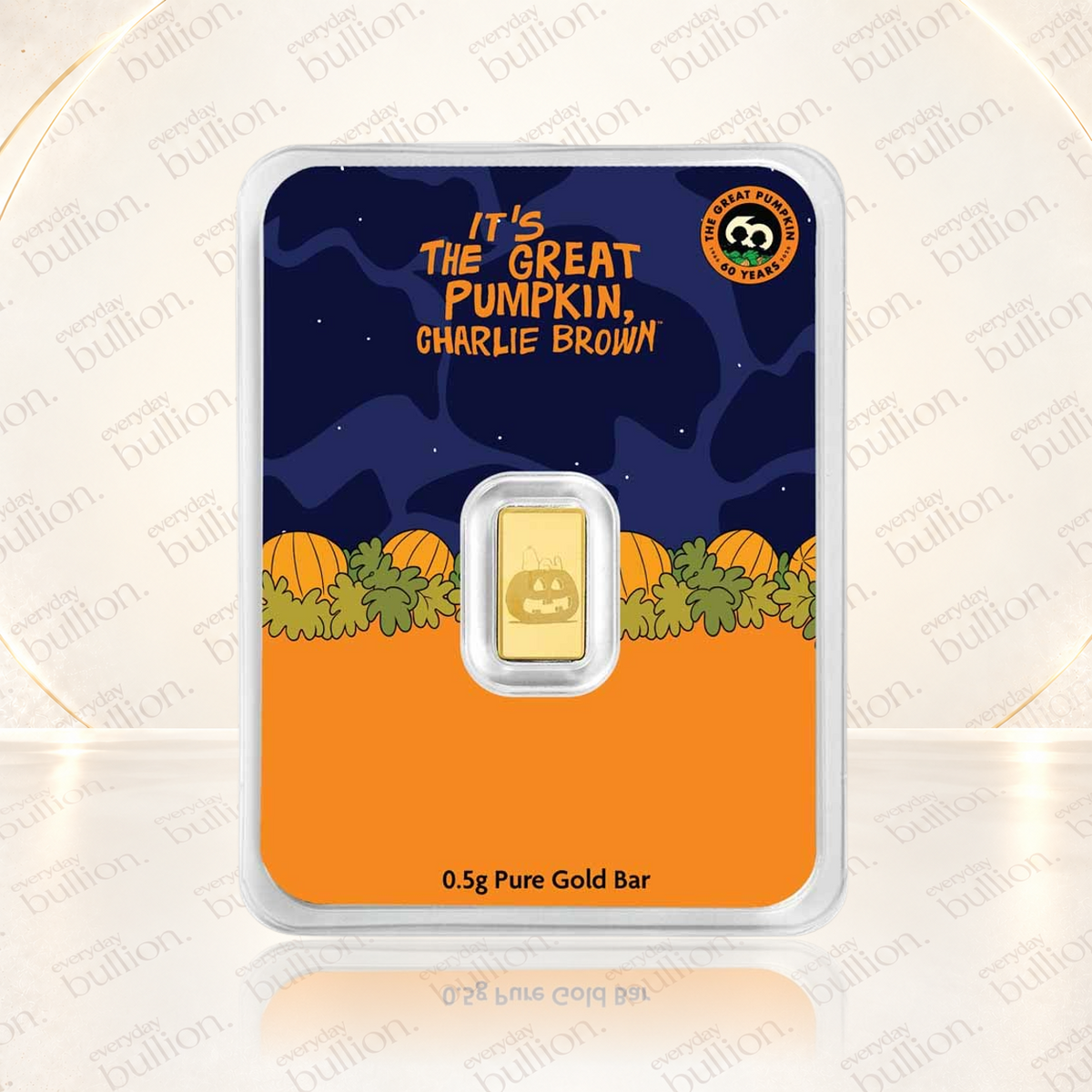 2026 Peanuts® It’s the Great Pumpkin 60th Anniversary 1/2g .9999 Gold Bar in TEP – United States – APMEX