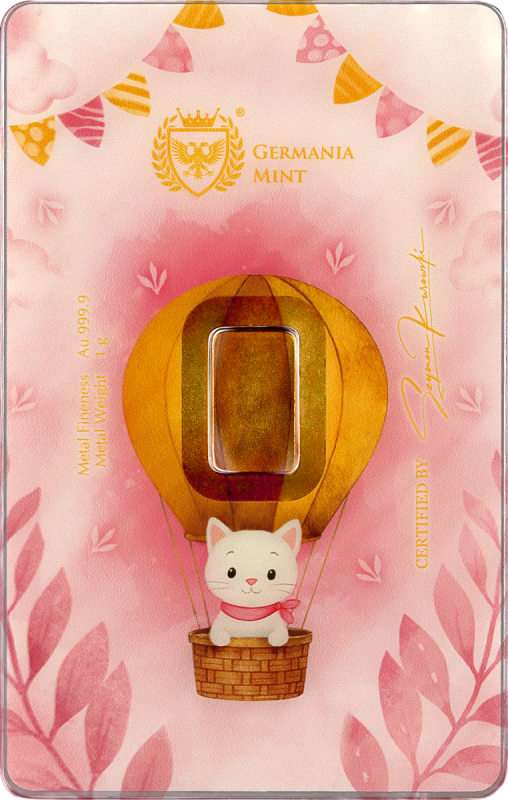 Germania Mint Gold Minted Bar 1g - New Born - Girl