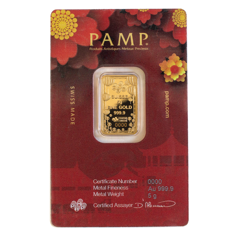 PAMP - Good Luck 5g Pure Gold Bar