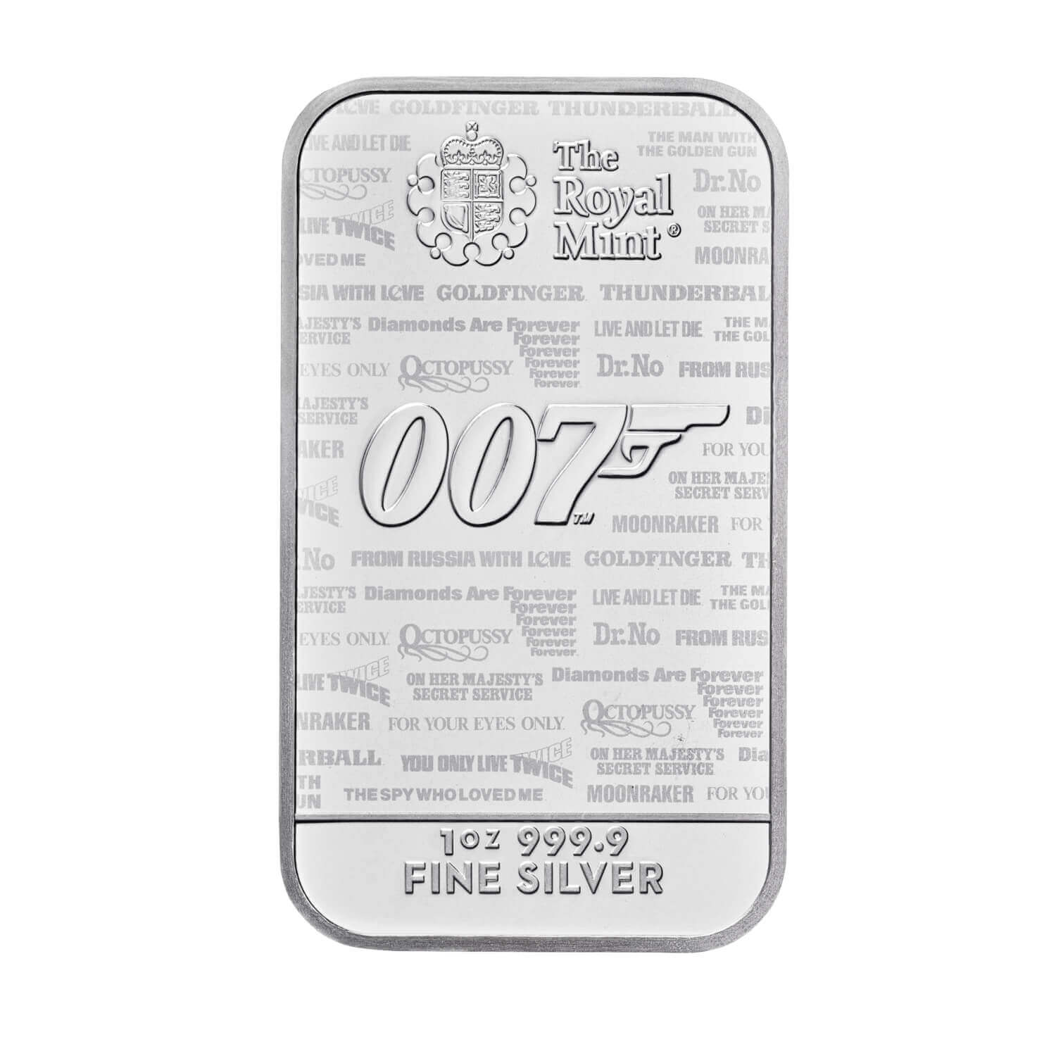 James Bond 1 oz Silver Bar Minted