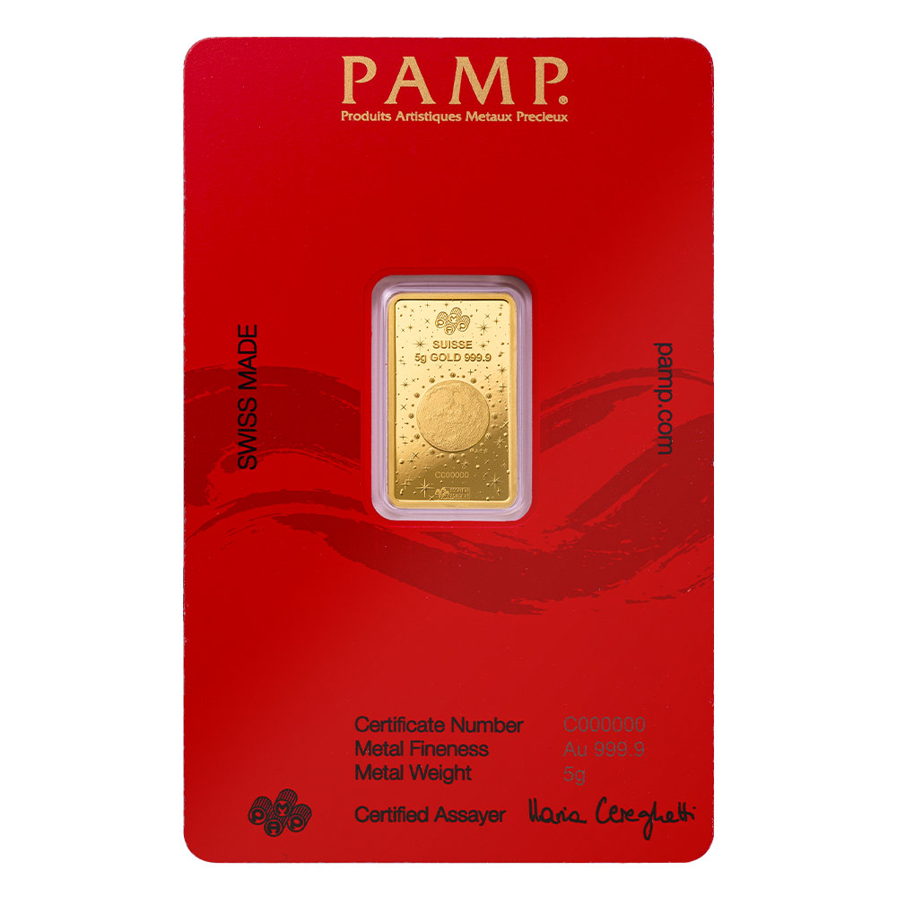 PAMP - 5g PAMP Lunar Snake 2025 Gold Bar