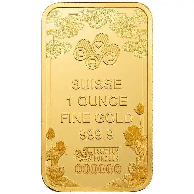 PAMP - 1 oz Gold Bar PAMP Suisse Good Luck Yellow Dragon (New in Assay)