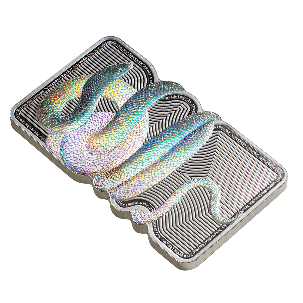 PAMP - Nature’s Grip - Sunbeam Snake 1oz Silver Legal Tender Bar