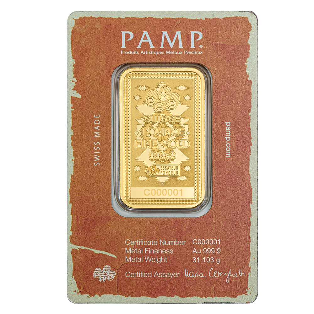 PAMP Reflections of America Yellowstone Cowboy 1oz Gold Bar (PRE ORDER COMING JANUARY 2026)