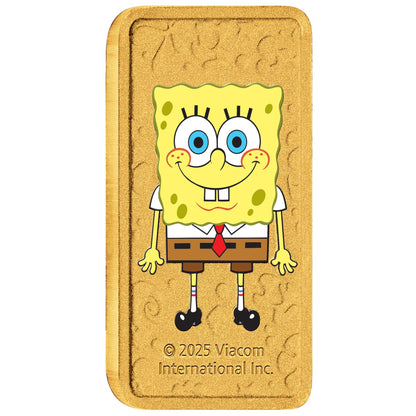 SpongeBob SquarePants 1g Gold Coloured Minted Bar (PRE ORDER SHIPPING LATE NOVEMBER)
