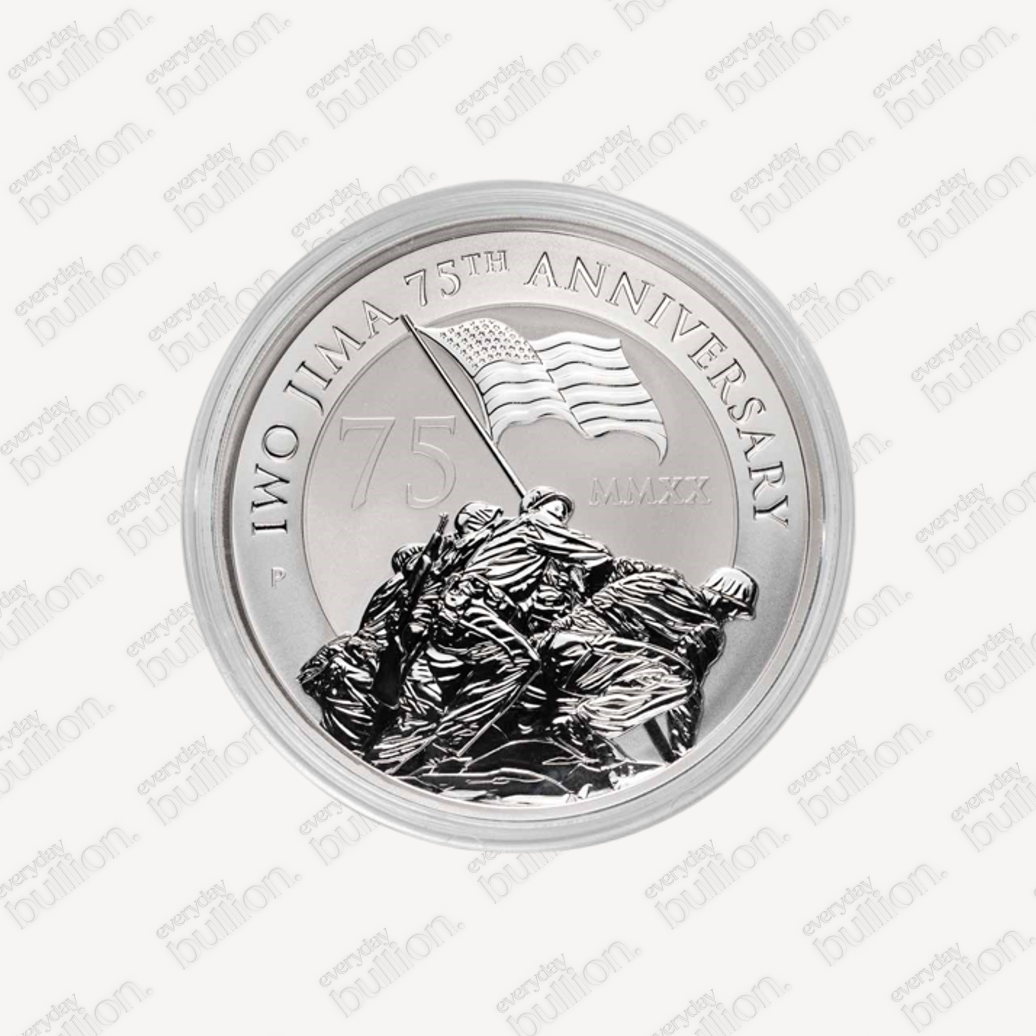 Silver 1kg Iwo Jima 75th Anniversary Coin in Capsule
