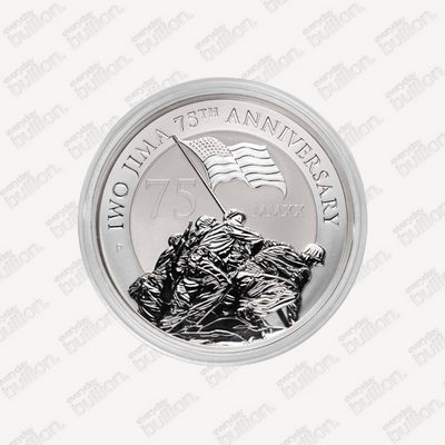 Silver 1kg Iwo Jima 75th Anniversary Coin in Capsule