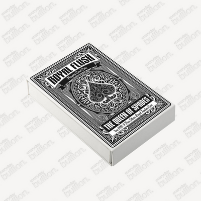 2026 Royal Flush Queen of Spades 1oz .9999 Fine Silver Shaped Coin – PAMP