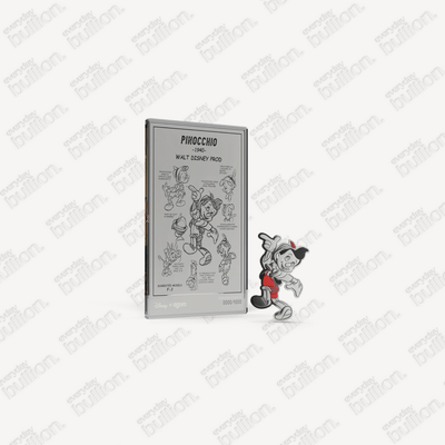 Disney Pinocchio - Collectible Set 3/4 oz Silver Coin + 5 g Silver Foil Set