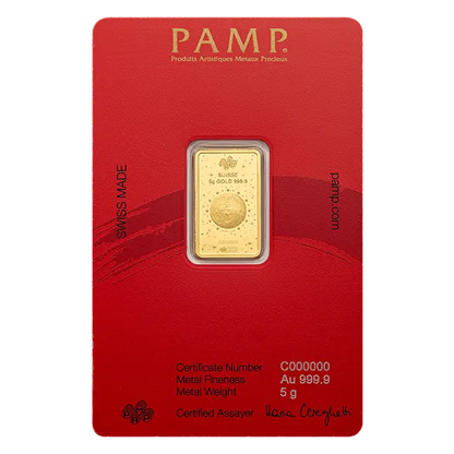 PAMP Suisse Lunar Horse 2026 - 5 gram Gold Bar