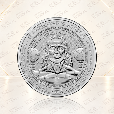 2026 Gothic Horror Frankenstein's Monster 1oz .999 Fine Silver Bullion Coin – United Kingdom – The Royal Mint