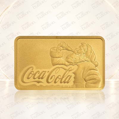 2026 Coca-Cola® Santa 95th Anniversary 1g .9999 Gold Bar in CertiPAMP™ Assay with Gift Sleeve – Switzerland – PAMP Suisse