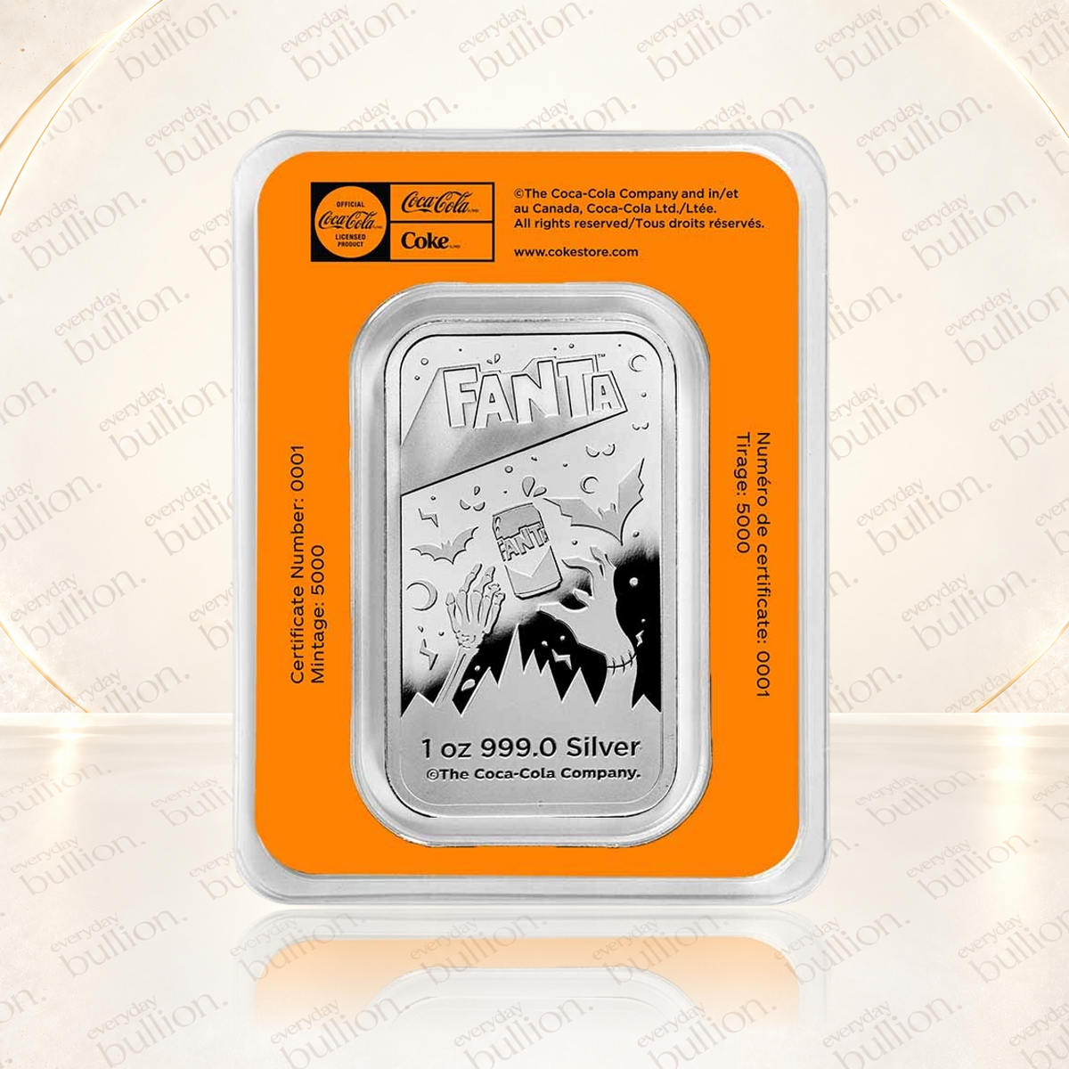 Fanta Halloween 1oz .999 Silver Colourised Bar in TEP – United States – APMEX
