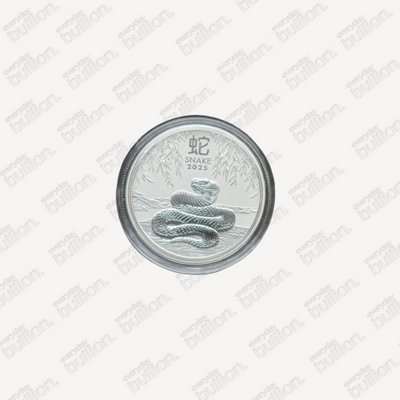 1/2oz Silver 2025 Lunar Snake Round in Capsule