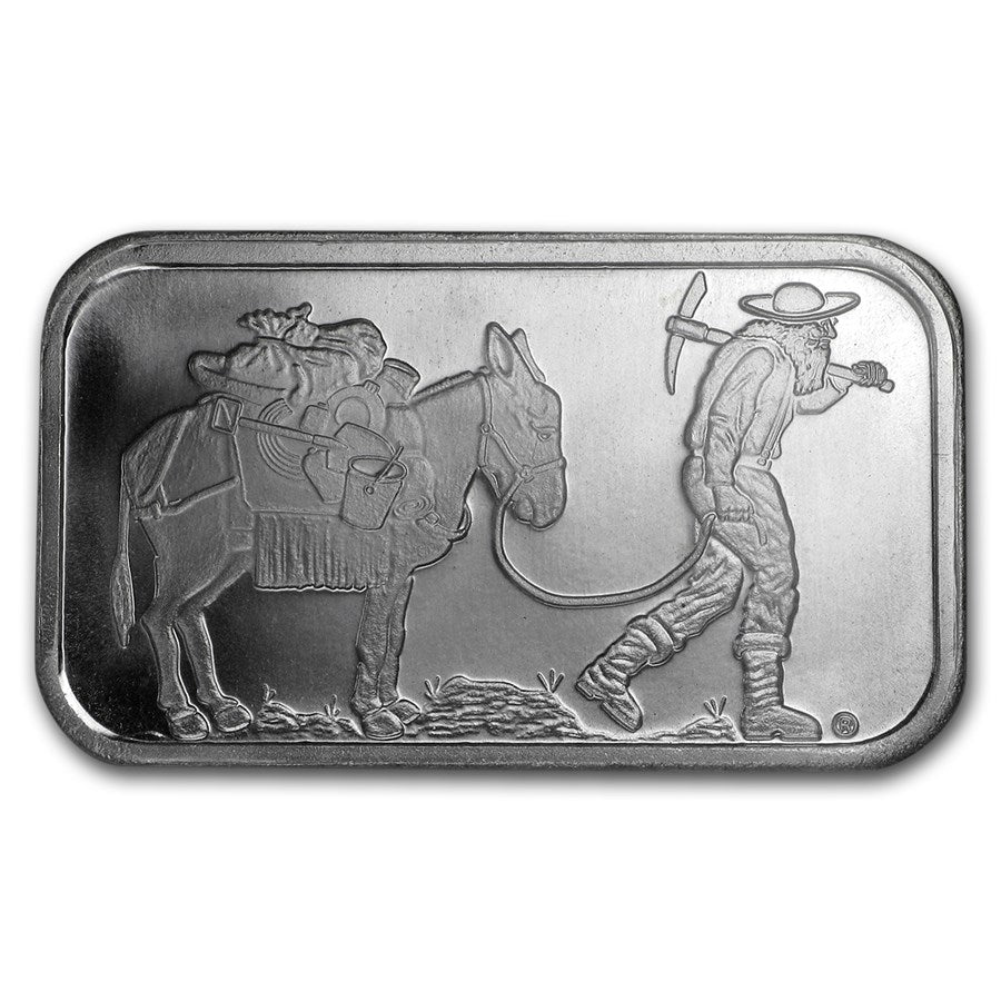 1 oz Silver Bar - SilverTowne Prospector (Vintage)