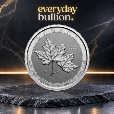 Canadian Twin Maples 2023 $10 2oz .9999 Silver Bullion Coin – Royal Canadian Mint