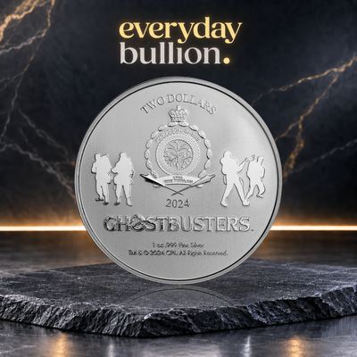 Ghostbusters™ 40th Anniversary 2024 1oz .999 Fine Silver Coin in TEP – Niue