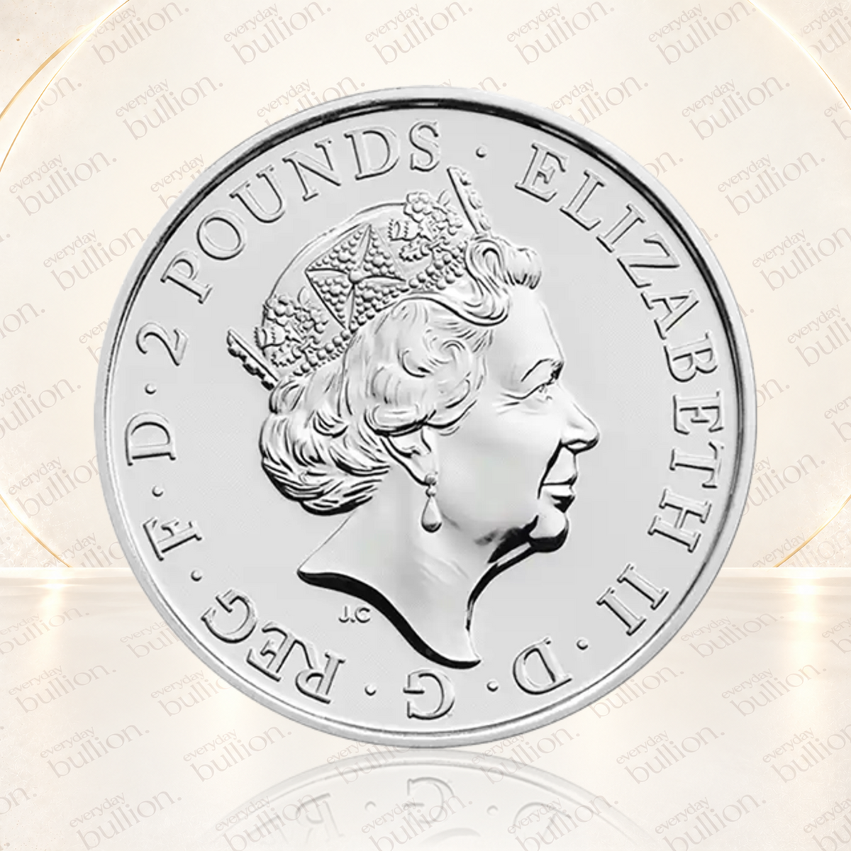 2016 Lunar Year of the Monkey £2 1oz .999 Fine Silver Bullion Coin in Capsule – United Kingdom – The Royal Mint