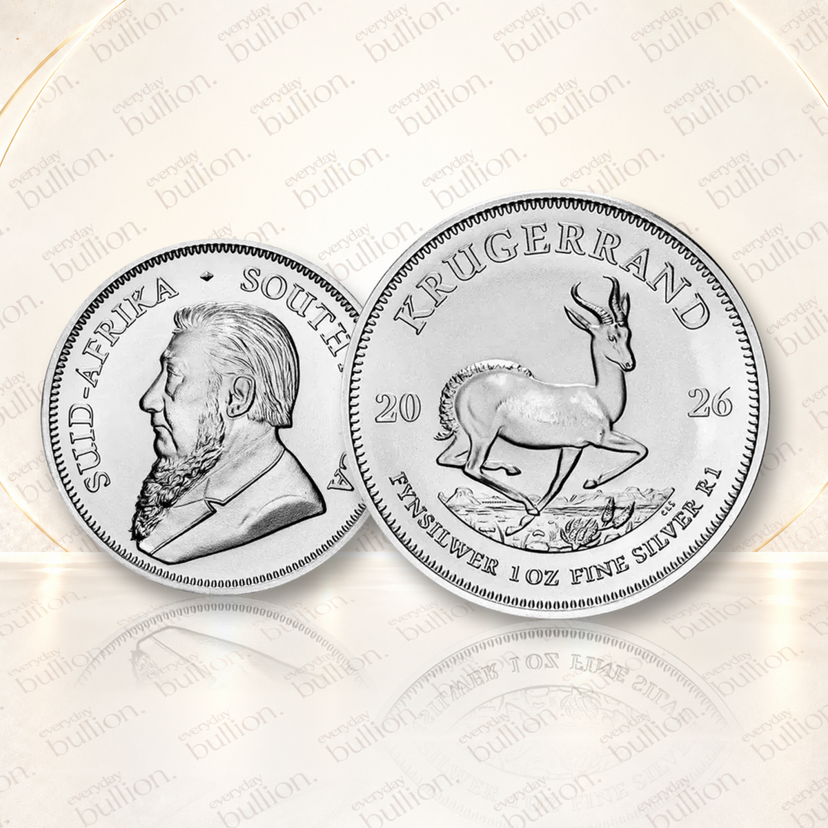 2026 Krugerrand 1oz .999 Silver Bullion Coin in Coin Flip – South Africa – South African Mint