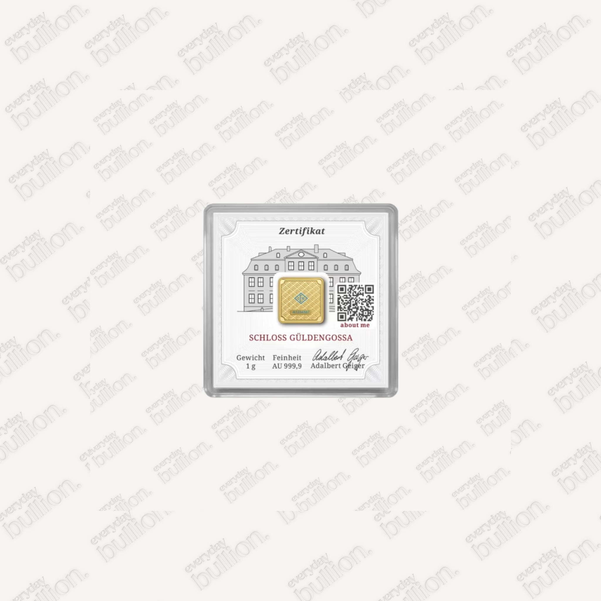 1 gr Gold Bar Geiger Edelmetalle