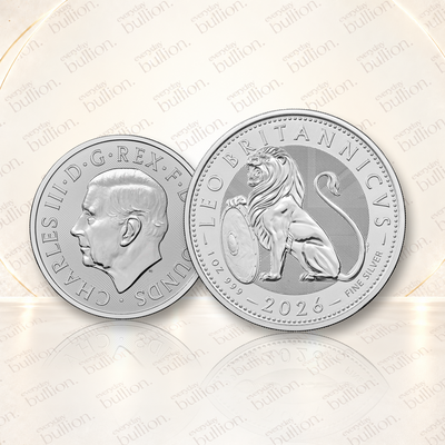 British Lion 2026 £2 1oz .999 Silver Bullion Coin in Capsule - United Kingdom - The Royal Mint