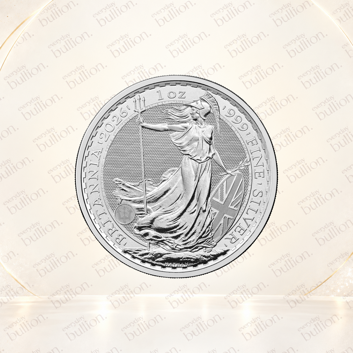 2026 Britannia £2 1oz .999 Fine Silver Bullion Coin in Coin Flip – United Kingdom – The Royal Mint