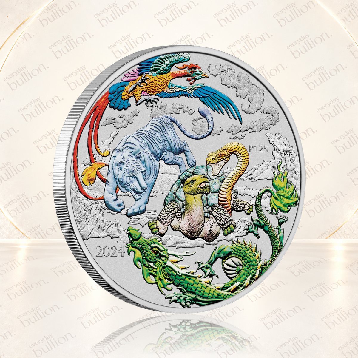 2024 Australia Four Guardians Lán 1oz Silver Coloured BU Coin in Capsule – The Perth Mint