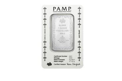 PAMP - Cross of Christianity - 1oz Silver Bar