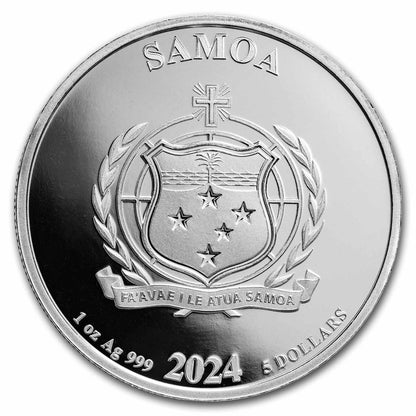 2024 Samoa 1 oz Silver Mr. Monopoly BU
