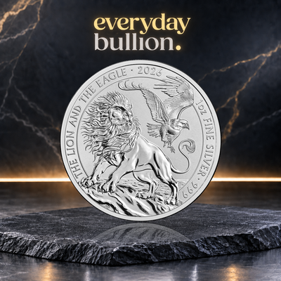 The Lion and the Eagle 2026 £2 1oz .999 Silver Bullion Coin – UK – The Royal Mint