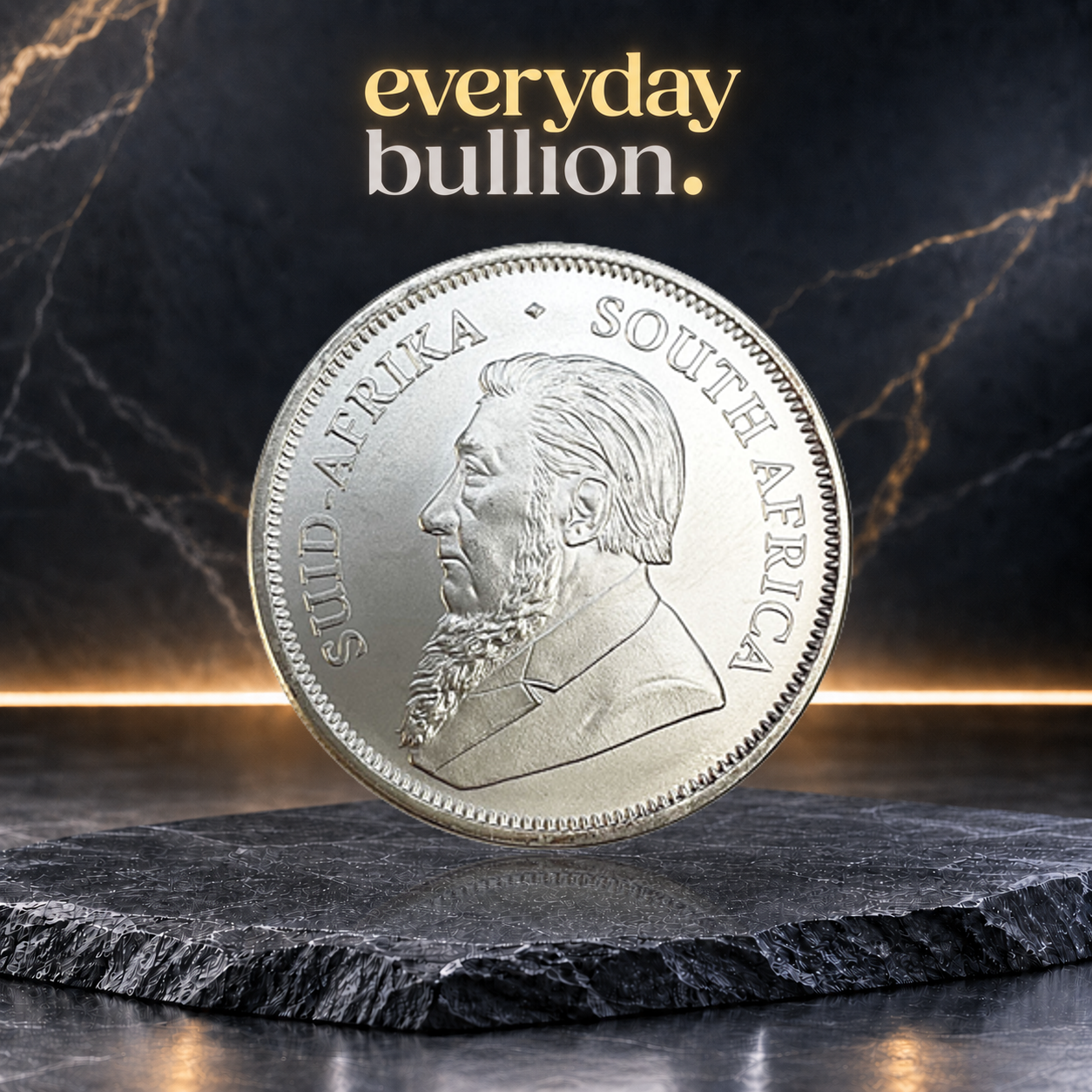 Krugerrand Mixed Years 1oz .999 Fine Silver Bullion Coin – South African Mint