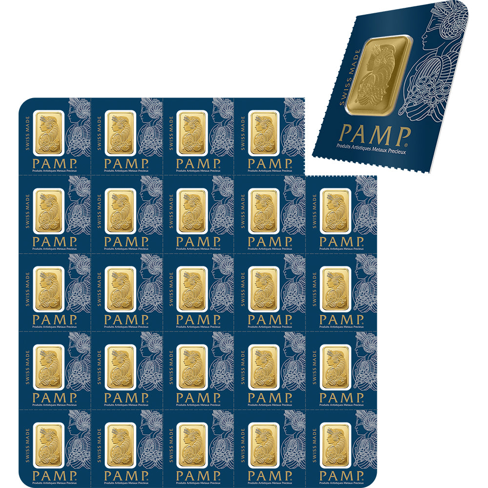 PAMP 25g Multigram 1 Gr x 25 Gold Bar (Minted)