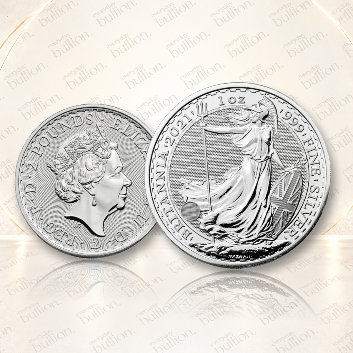 2021 Britannia 1oz .999 Silver Bullion Coin in Flip – United Kingdom – The Royal Mint
