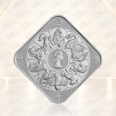 The Queen's Beasts Completer 5oz .9999 Fine Silver Minted Bar in Assay – United Kingdom – The Royal Mint