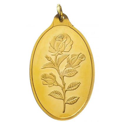 10g PAMP Suisse Rosa Oval Gold Pendant – A Timeless Symbol of Elegance & Wealth
