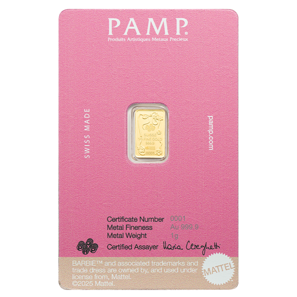 PAMP Suisse Barbie™ 1 Gram Gold Bar