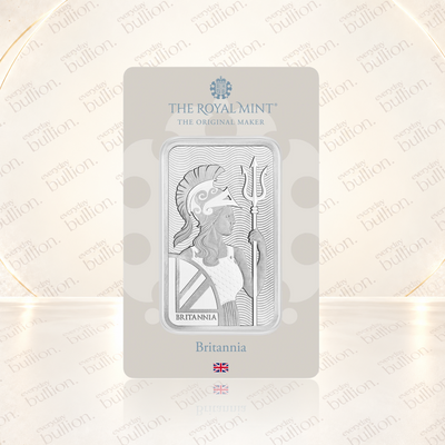 Britannia 100g .999 Fine Silver Minted Bar in Sealed Blister - United Kingdom - The Royal Mint