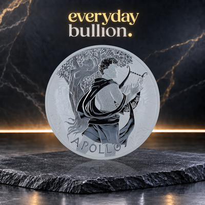 2023 Gods of Olympus Apollo 1oz .9999 Silver BU Coin in Capsule – Tuvalu – The Perth Mint