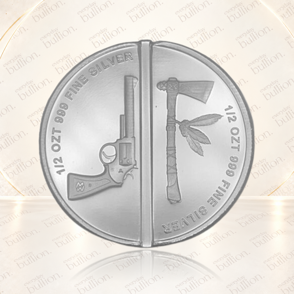 Western Warrior 1oz Divisible .999 Fine Silver Round in Protective Flip – United States – Elemetal