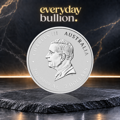 Year of the Snake 2025 2oz .9999 Fine Silver Bullion Coin in Capsule – Perth Mint