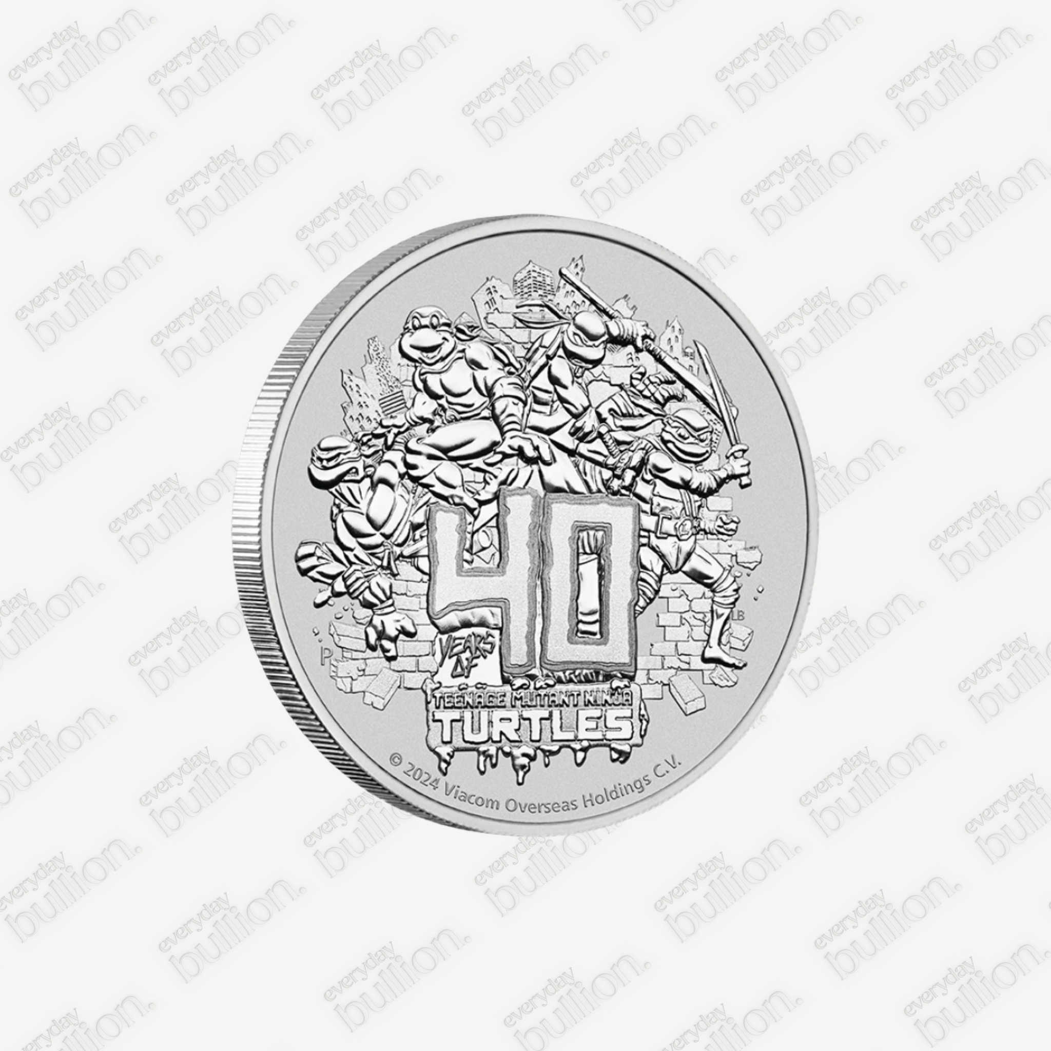 1oz Silver Teenage Mutan Ninja Turtles Round in Capsule