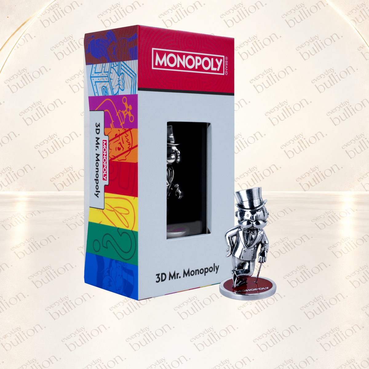 2026 Mr. Monopoly 3D $5 2oz .999 Silver Antiqued Shaped Coin – Samoa – MDM
