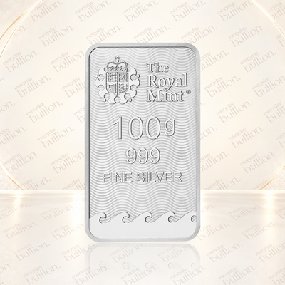 Britannia 100g .999 Fine Silver Minted Bar in Sealed Blister - United Kingdom - The Royal Mint