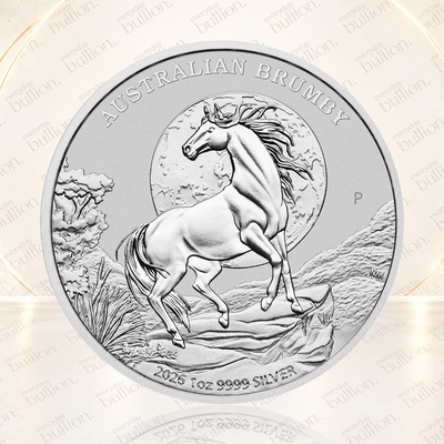 Australian Brumby 2026 $1 1oz .9999 Silver Bullion Coin in Capsule - Australia - Perth Mint