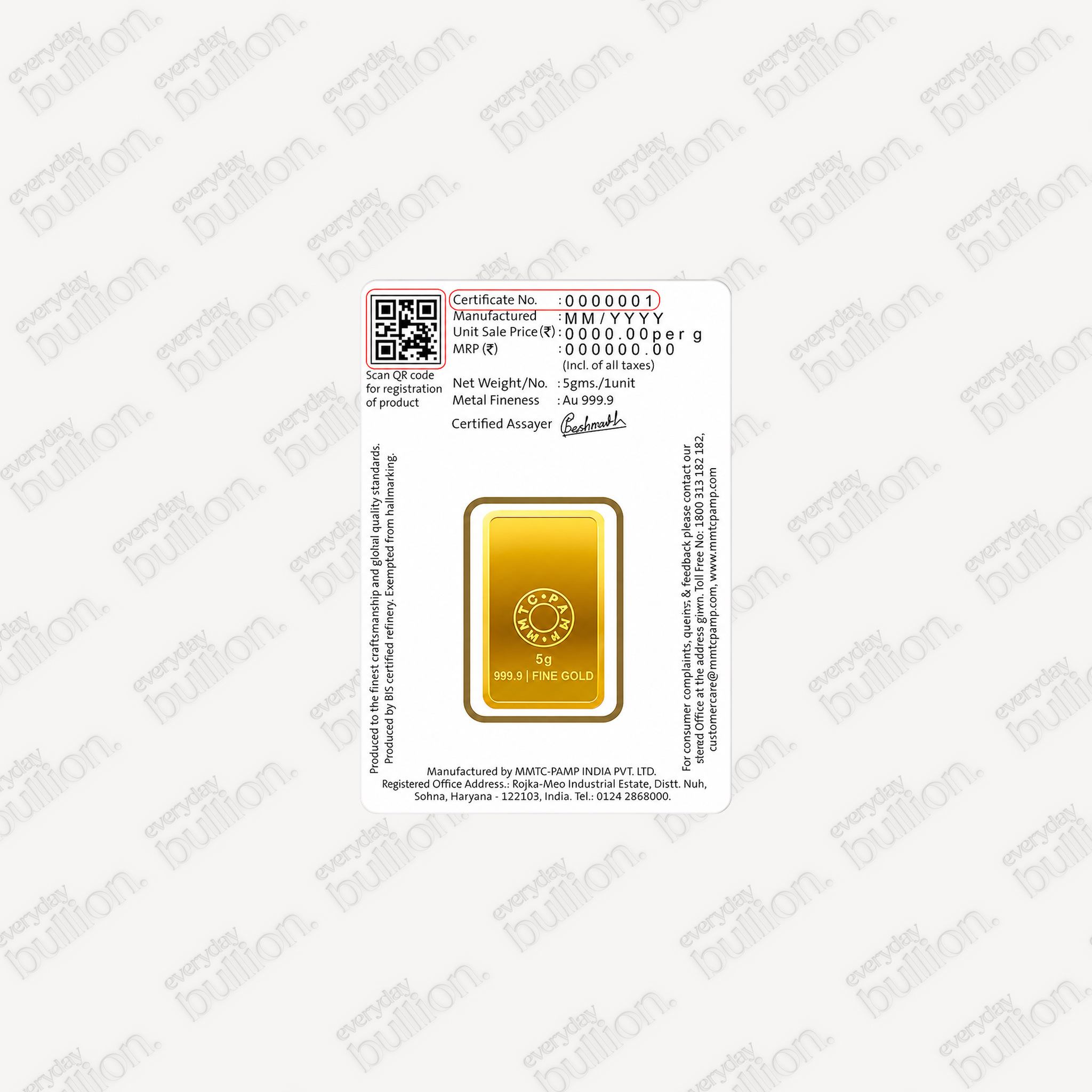 5g Pamp Lotus Gold Bar