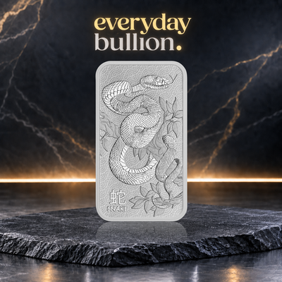Year of the Snake 2025 1oz .9999 Fine Silver Minted Bar in Zanica Stackable Capsule – Perth Mint
