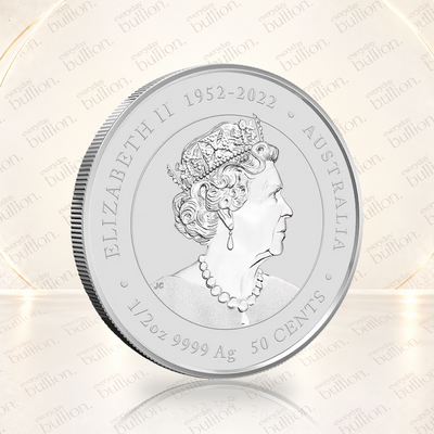 2024 Australian Lunar Series III Year of the Dragon Red Dragon 1/2oz .9999 Silver Coloured BU Coin in Capsule – Australia – The Perth Mint