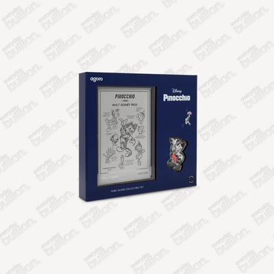 Disney Pinocchio - Collectible Set 3/4 oz Silver Coin + 5 g Silver Foil Set