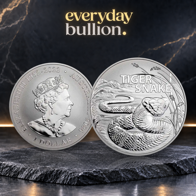Australia's Most Dangerous: Tiger Snake 2024 1oz .999 Fine Silver BU Coin in Capsule – Royal Australian Mint