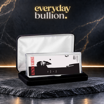 Scarface™ 40th Anniversary 4oz .999 Fine Silver Colourised Bar in Presentation Box – APMEX